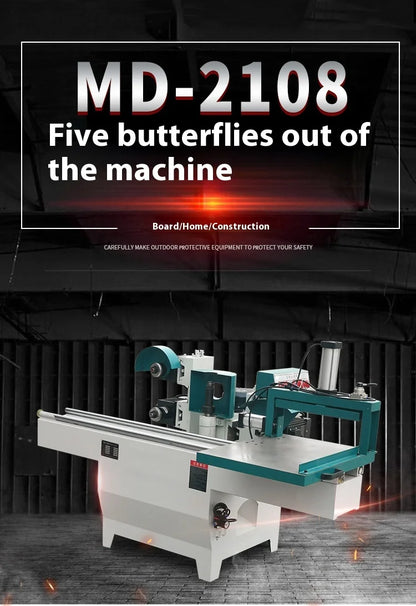 A Double-Track Pneumatic Square Tenoning Machine New Woodworking Machinery with Five-Disc Tenoners Motor-Driven Mortising Machines