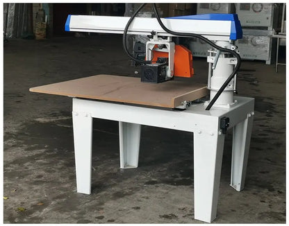 A Mj2236 Industrial Portable Wood Saw Machine Radial Arm Saw Controllable Feed Rate Woodworking Sawing Machine Semi-Automatization