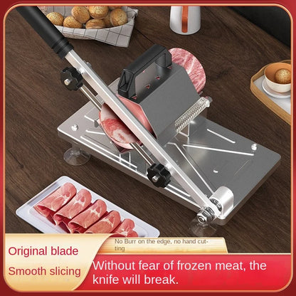 Home Cooking Hot Pot Shabu BBQ Manual Frozen Meat Vegetable Fruit Stainless Steel Meat Beef Mutton Roll Slicer Cutter