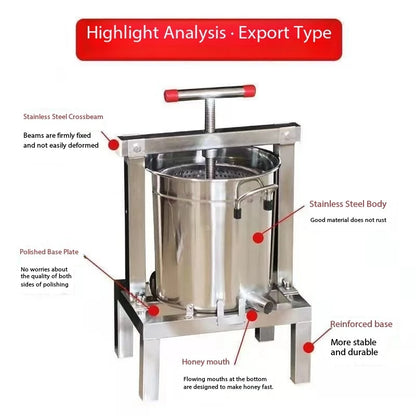 TEBAK Multi-purpose Honey Pressing Machine Stainless Steel Thick Honey Pressing Machine Home Use
