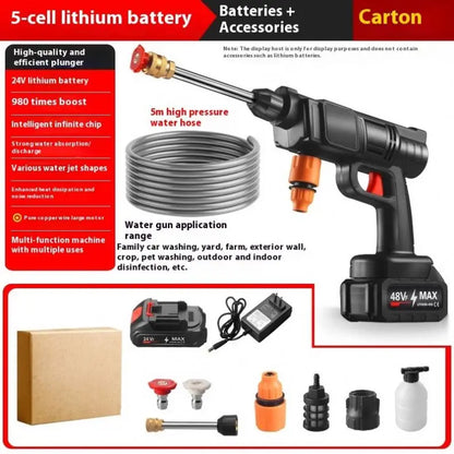 TEBAK Factory High Pressure Portable Cordless Wireless Electric Cleaning Car Pressure Washing Water Spray Gun Car Washer Machine