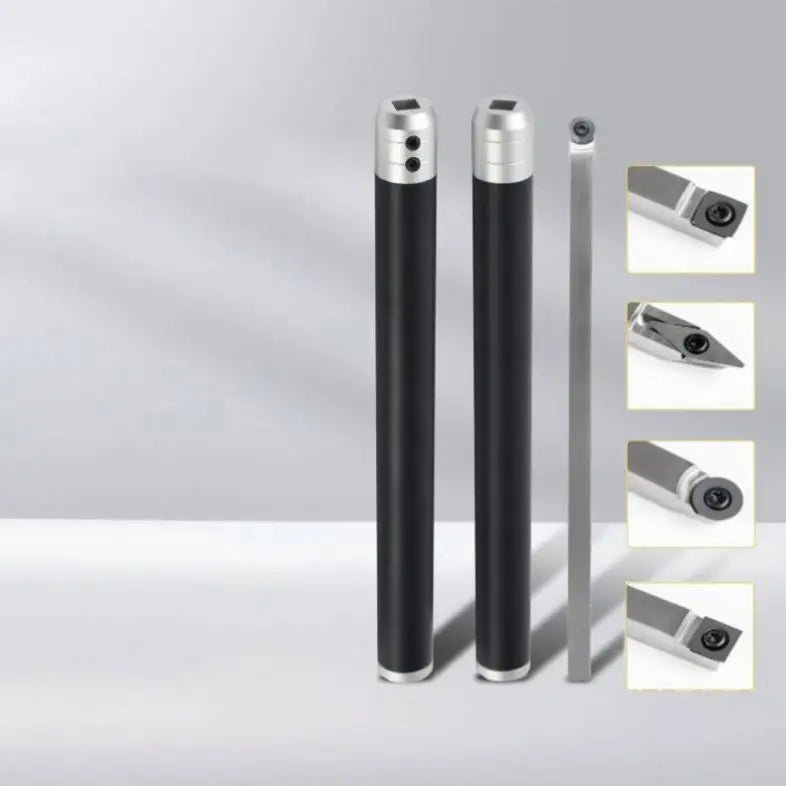 TEBAK Handle Wood Turning Tool Set Carbide Tipped Lathe Finisher/Rougher/Detailer/Hollower Tools Turning Set