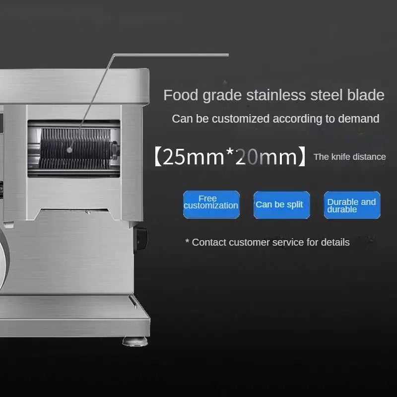2024 Table Type Automatic Commercial Meat Slicer Cutter Shredded Meat Cutting Machine Meat Slicing Shredding Machine