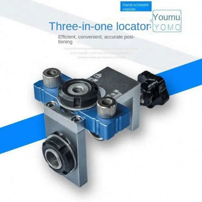 ANDUUK CX-05 DIY Woodworking Puncher Tool 3 In 1 Doweling Jig  Aluminum Alloy Cabinet Door Hinge Hole Punching Locator Drilling