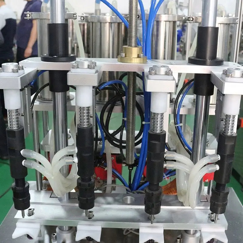 Automatic 4 Heads Silver Vacuum Perfume Weighing Filling Making Machine WITH Liquid Filling Line Wine Pump Small High Precision