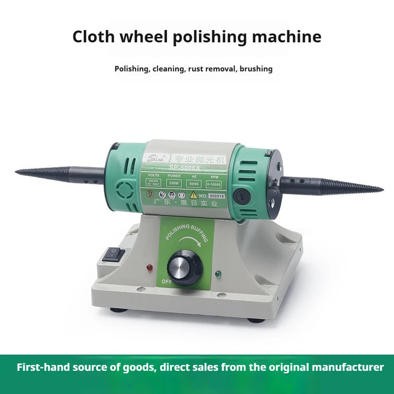 Anduuk Mini Portable Bench Table Polishers Small Parts Dental Dentures Finishing Polishing Lathe Machine