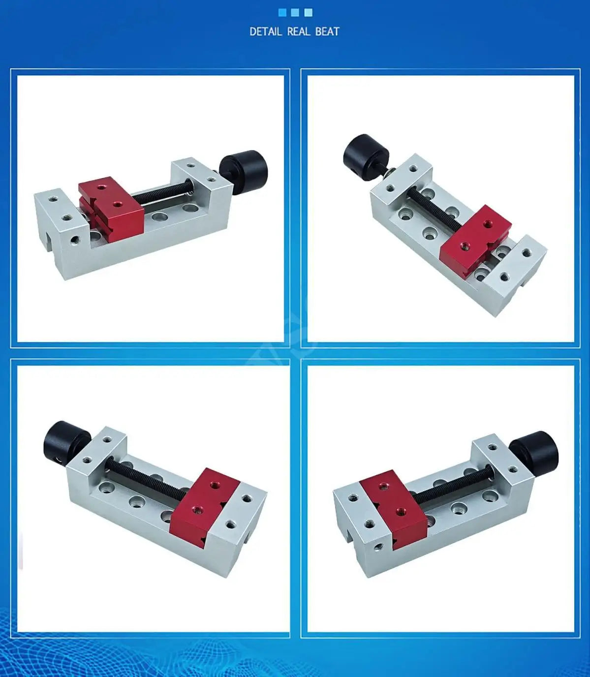 ANDUUK Cnc Vise Carving Vise Flat-nose Pliers Drilling Machine Opening Parallel DIY Sculpture Craft Metal Adjustment Manual Tool