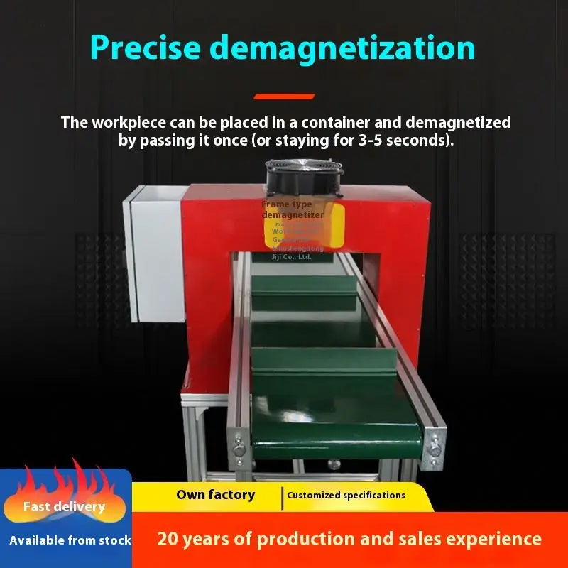 Conveyor Belt Frame Demagnetizer Non Powered Roller Frame Demagnetizer Machine for Demagnetization Steel Iron Workpieces