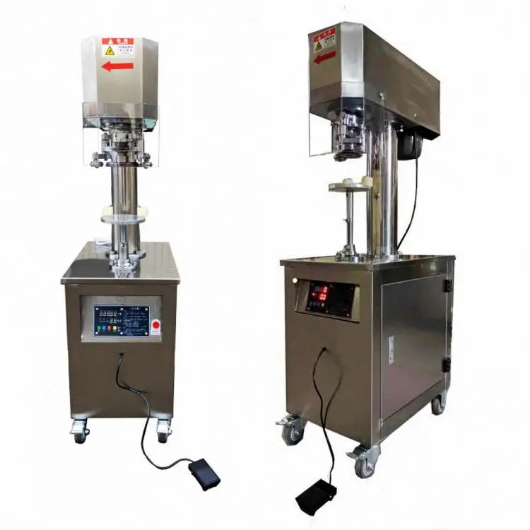 TEBAK Glass Jar Vacuum Sealer Machine Mini Cup Sealer Vertical Electric Aluminum Beer Soda Stainless Steel Can Capping Machine