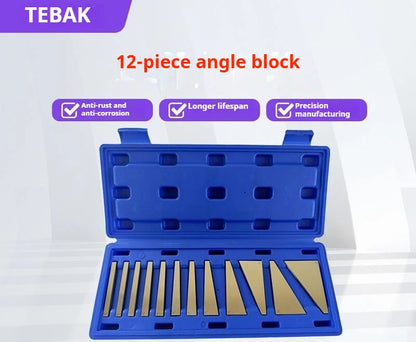 TEBAK Precision Block Gauge Angle Block Set Gage Angle Plates Precision +/- 20 Seconds, Machinist Tool Block Gauge Gage