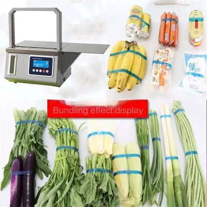 Tape Banding Automatic Hot Melt OPP Tape Banding Machine Supermarket Vegetable Strapping Machine Fast Binding Machine