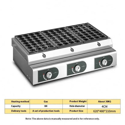 Commercial Stalls With Electric Heating 84-hole Octopus Balls Electromechanical Hot Veneer Fish Ball Furnace Wholesale