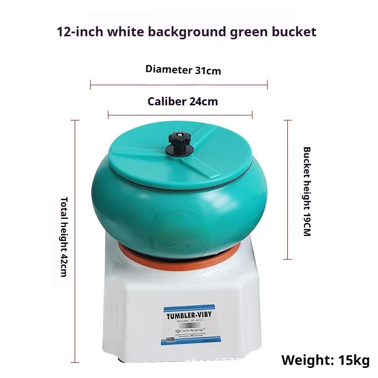 TEBAK Jewelry Making Tools Gold Silver Metal Polishing Machine Jewelry Stone Rock Vibration Polishing Machine Vibratory Tumbler