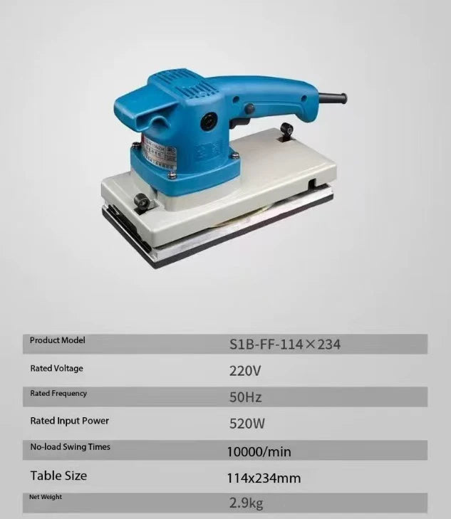 A Tebak Sandpaper Machine Flat Grinding Machine Small Handheld Woodworking Wall Sandpaper Flat Sander