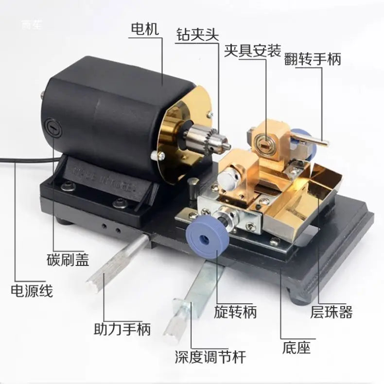 TEBAK 100-220V Pearl Drilling Machines High-Power Grinding and Drilling Equipment for Shell Coral Amber Stone Jewelry Tools