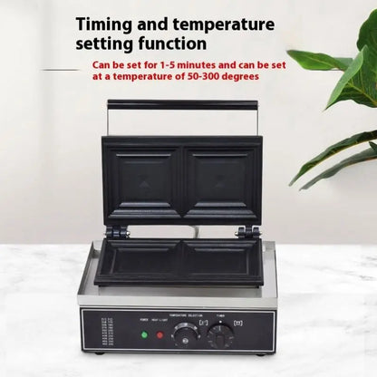 Commercial Sandwich Electric Heating Hot-Pressed Pearl Toast Bread Maker Stainless Steel Sandwich Snack Equipment