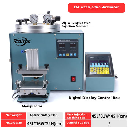 TEBAK Gold Silver Metal Jewelry Casting Equipment Vacuum Wax Injector Vacuum Casting Wax Injection Machine for Dental & Jewelry