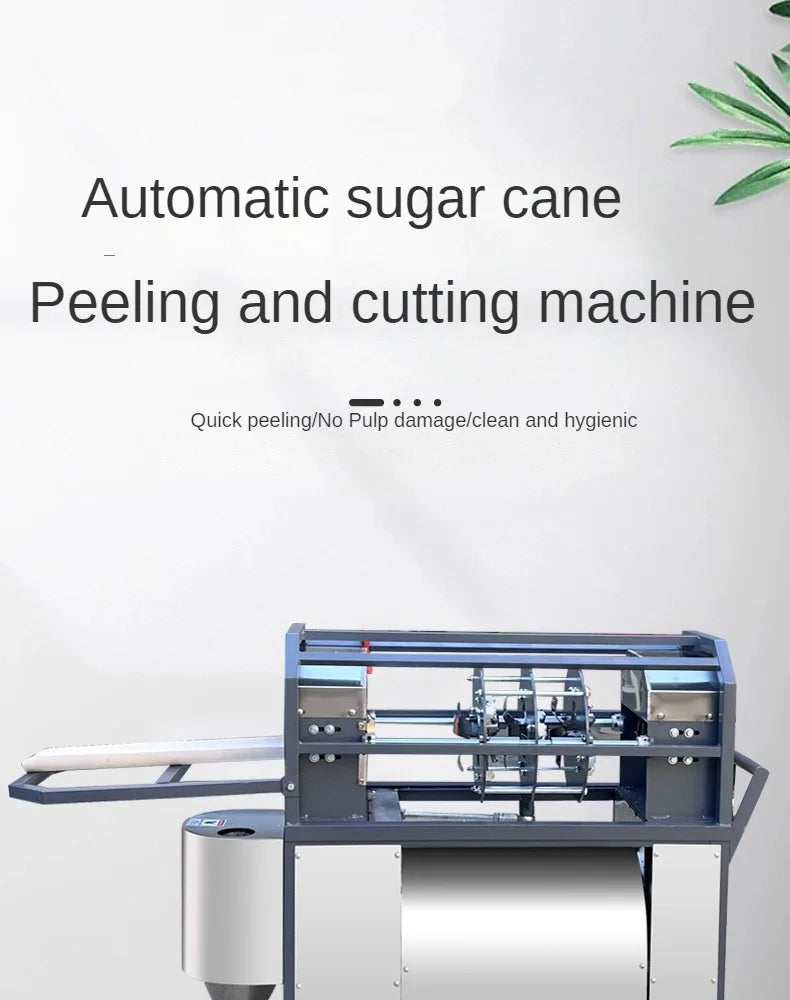 TEBAK Commercial Stainless Sugarcane Machine for 30mm-58mm Diameter 500W Electric Sugar Cane Skin Peeler Machine