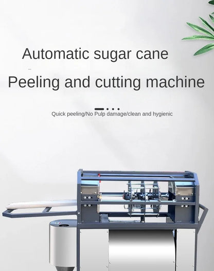 TEBAK Commercial Stainless Sugarcane Machine for 30mm-58mm Diameter 500W Electric Sugar Cane Skin Peeler Machine