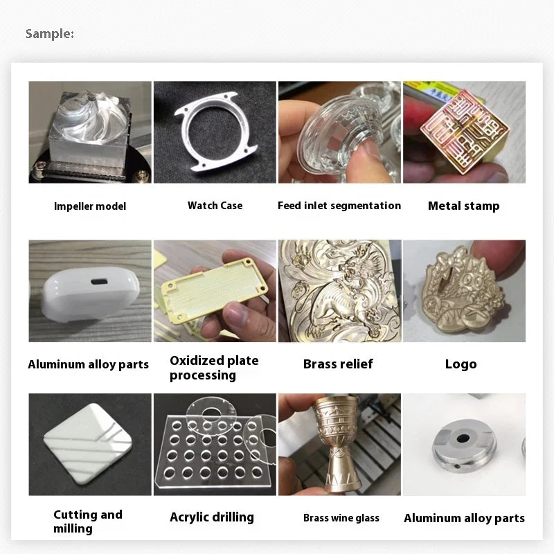 TEBAK JY-01 Mini Small Cnc Engraving 3 4 5 Axis Services  Aluminum Prototypes Vertical Turning Milling Machine for Metal