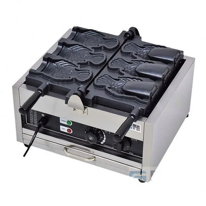 Hot Sell Nonstick Stainless Steel Taiyaki Machine Fish Waffle Commercial Electric Fish Shaped Waffle Maker