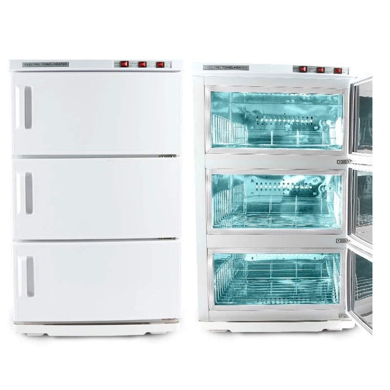 TEBAK Professional Electric Vertical Salon Spa Tool Cabinet Towel Heater Ultraviolet Towel Warmer