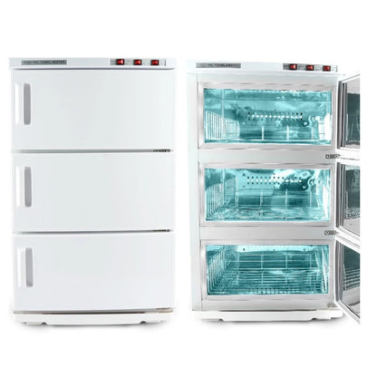 TEBAK Professional Electric Vertical Salon Spa Tool Cabinet Towel Heater Ultraviolet Towel Warmer