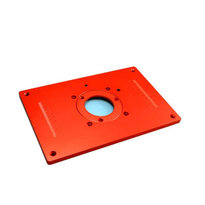 TEBAK W-58 85x85mm Good Quality CNC Machine Aluminum Red Router Table Insert Plate Control Tool Plate Factory Produce
