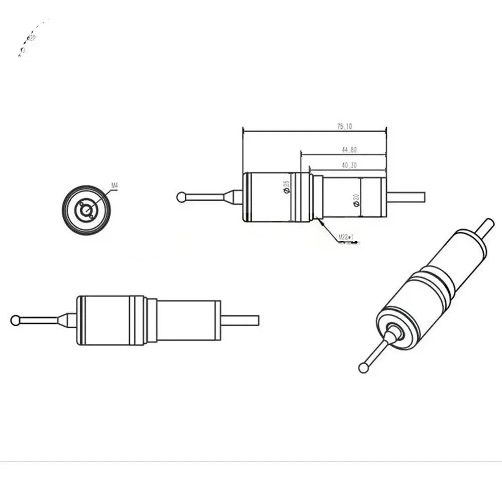 3D Contact T-25 Edge Finder Probe CNC Machine Tool Wired Probe Detection Sensor Automatic Edge Finder Hotnessaw Water Jet New