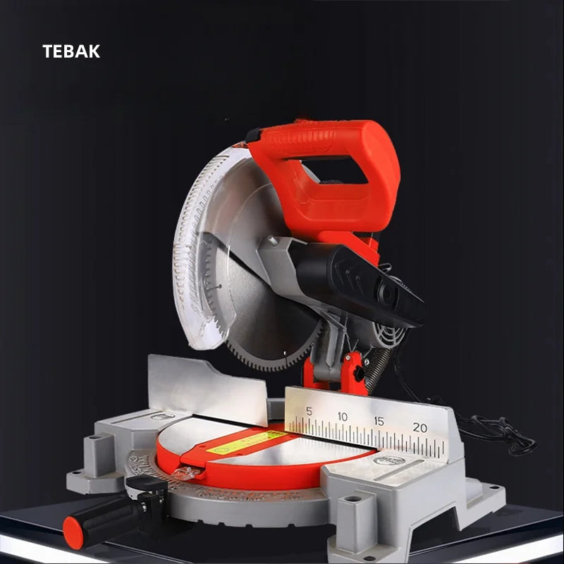 TEBAK Composite for Wood Cutting Power Cutters Mini Woodworking Miter Saw 1800W  Aluminum Mini Sliding Miter Saw