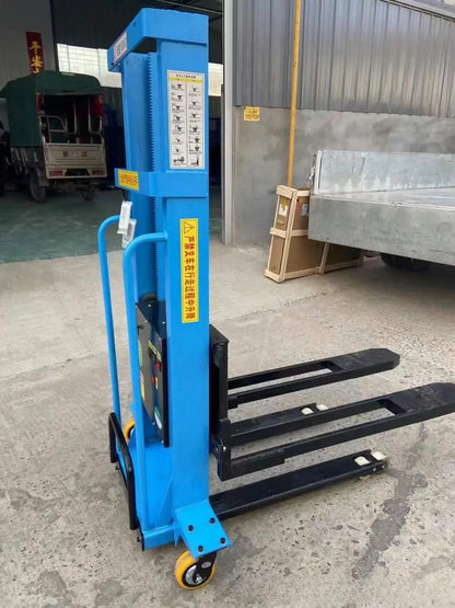 Unloading Truck Mounted Forklift Electric Stacker Hydraulic Handling Truck Small Mobile Elevator Manual Forklift