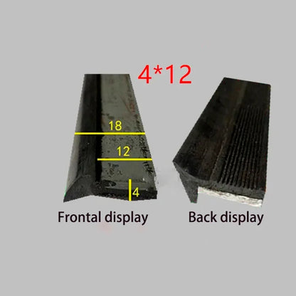 4.0x12/3.0x10x2.5mm Wiper 5.0x15 Wiper Black Color Rubber Wiper Lips for Steel Telescopic Cover and Scrapping Plate