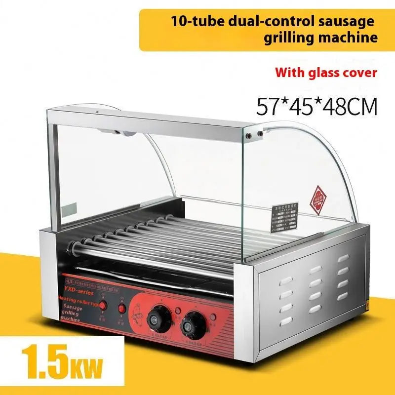 TEBAK Tabletop Grilled Sausage Electric Heating Tube Commercial /Home Sausage Hot Dog Rolling Electric Grill Machine