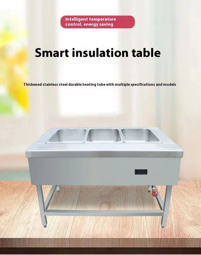 Factory Buffet Restaurant Electric Bain Marie Server Showcase Industrial Fast Hot Food Warmer Steam Commercial Work Table