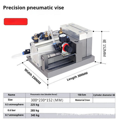 MADE in CHINA 150mm Wide Pneumatic Air Vise with 0.01mm Accuracy  Customized Support