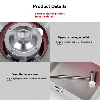 TEBAK Commercial Candy Floss Machine Pink Cotton Candy Floss Sugar Sweet Maker Cotton Candy Machine Marshmallow Making Machine