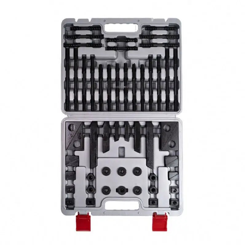Machine Tool Accessories 58pcs Steel Clamping Kit M8 M10 M12 M14 M16 M18 M20 T Nut Clamping Kit Plastic Box Provided 1set