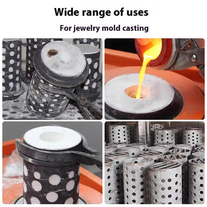 TEBAK Stainless Steel Perforated Flask Jewellery Making Casting Tools Jewelry Casting Customize Gypsum Flasks Perforated Flask