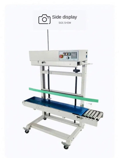 TEBAK SY1120 Vertical Food Rice Bags Band Sealer 50KG Heavy Weight Continuous Band Sealer Paper Plastic Bag Heat Sealing Machine