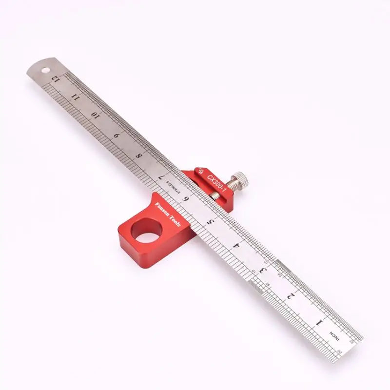 TEBAK W-63 Woodworking Scratching Tool Set with Magnet SS Ruler 45 Degrees 60 Degrees 90 Degrees