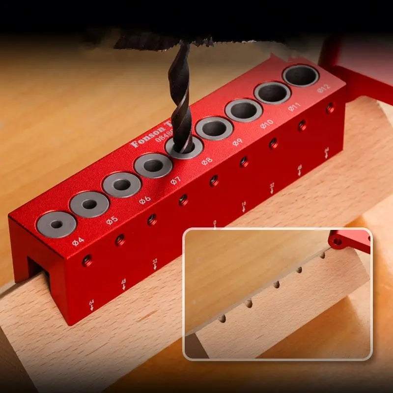 TEBAK W-125 Woodworking 4mm-12mm Pocket Hole Doweling Jig Self-centering Vertical Drilling Guide Punching Hole Locator