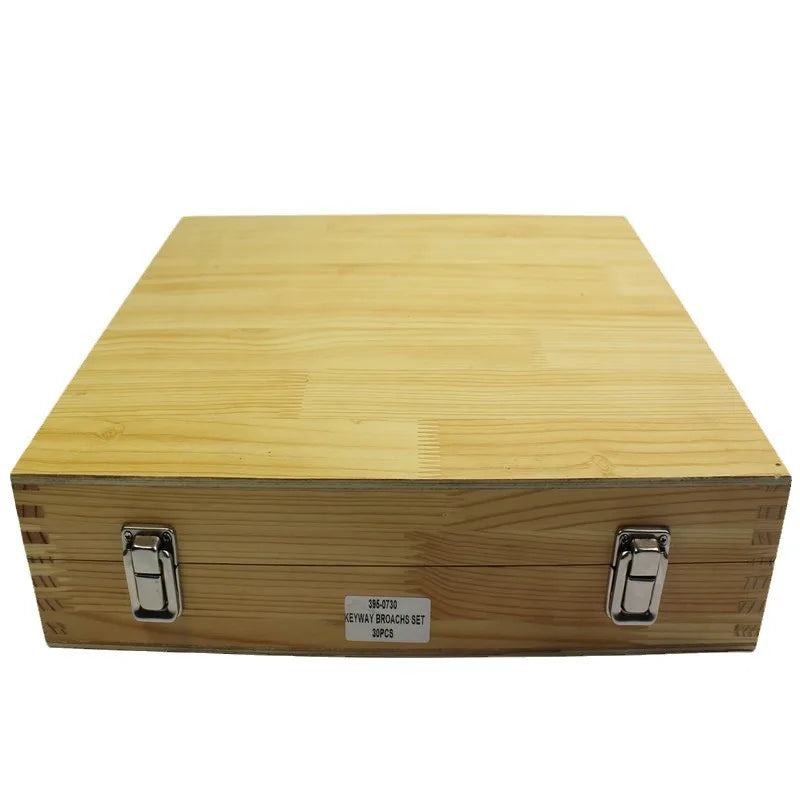 TEBAK Inch Size HSS Keyway Broach Set 18pcs 4 Broaches 9 Collared Bushings 5 Shims Inch Industrial Tools for Lathe