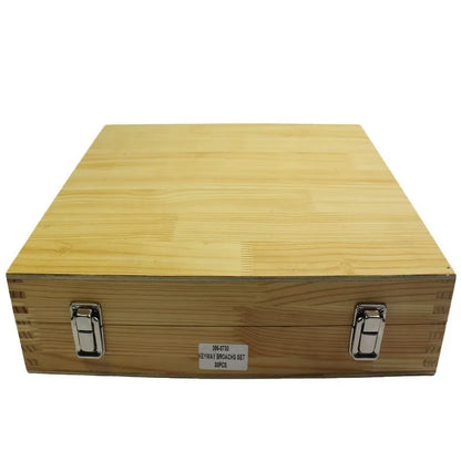 TEBAK Inch Size HSS Keyway Broach Set 18pcs 4 Broaches 9 Collared Bushings 5 Shims Inch Industrial Tools for Lathe