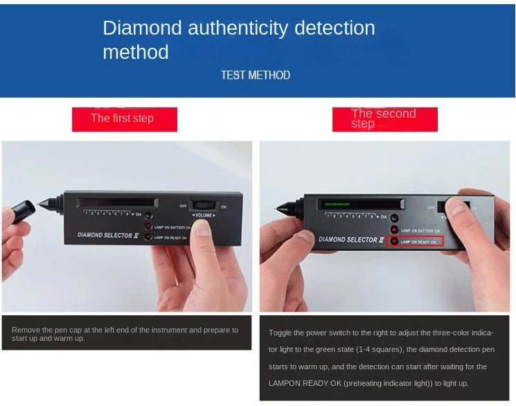 TEBAK Jewelry Diamond Tester with Case Portable Gemstone Selector II High Accuracy Gem Testing Jewelry Tools Set