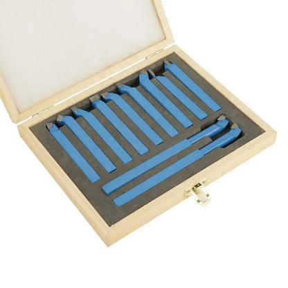 Metal Lathe Carbide Tungsten Cutter Hard Alloy Turning Tool 11pcs Carbide Welding Brazed Tipped Turning Tool Bit Sets