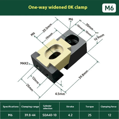 M6 M8 M10 M12 OK Vise Wedge Clamping element Precision Modular Single Precision Modular Vise for CNC Industrial Machining