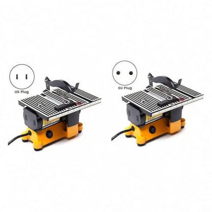 TEBAK 60W Multifunction Mini Bench Saw for Cutting Wood Copper Aluminium Mini Table Saw Mini Cutting Machine DIY Model Cutting