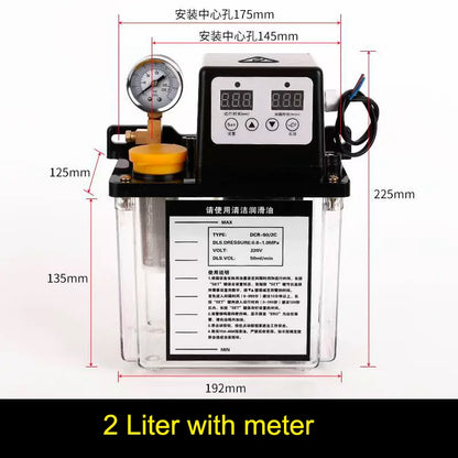 TEBAK Electrical Lubrication Oil Pump HPS02 0.5L 1L 2 Liter Lubricant Automatic Lubricating Oil CNC Machine Electromagnetic Pump