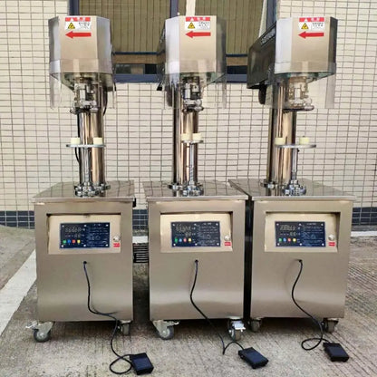 TEBAK Glass Jar Vacuum Sealer Machine Mini Cup Sealer Vertical Electric Aluminum Beer Soda Stainless Steel Can Capping Machine