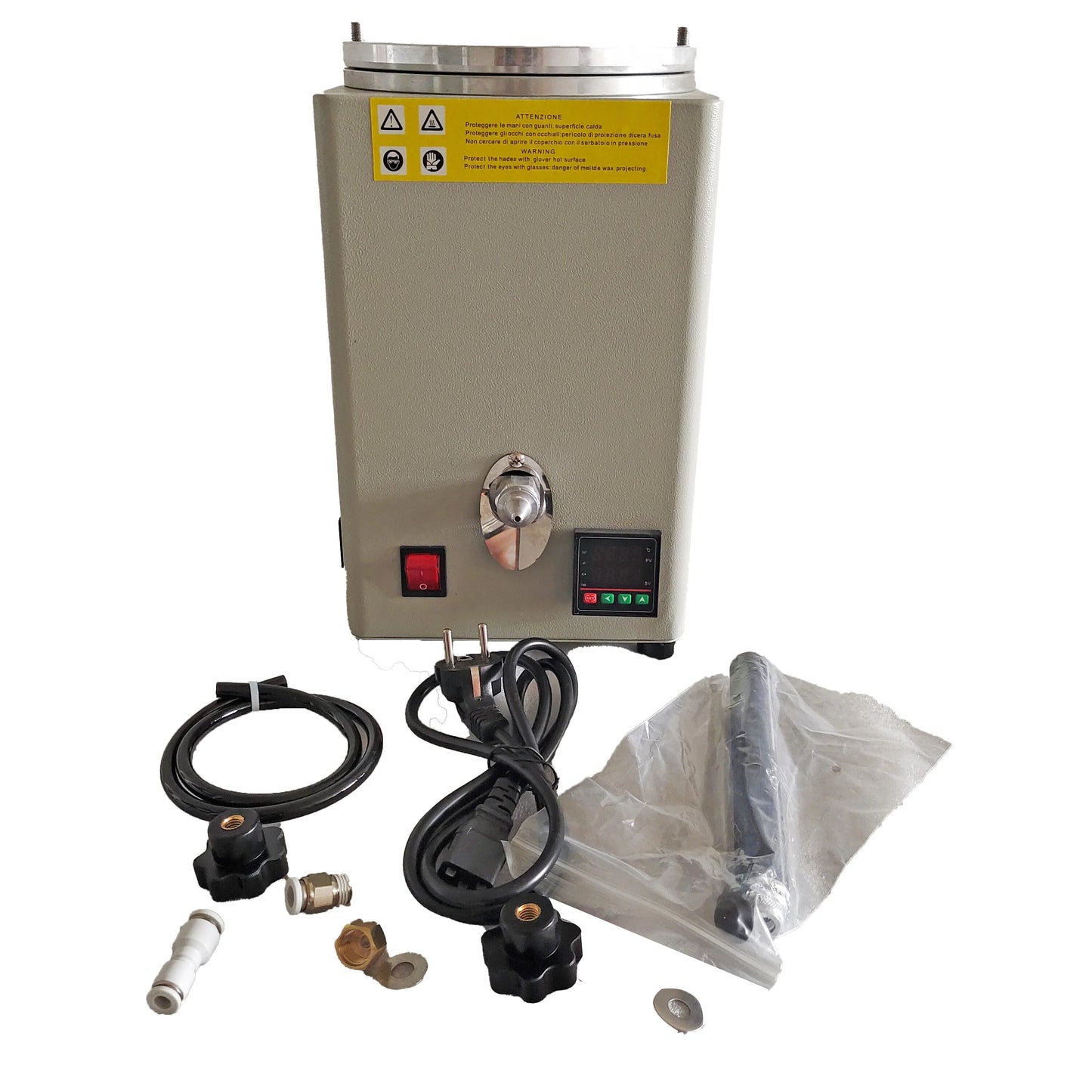 TEBAK Jewelry Injection Machinery 2/2.5kg 2/2.5L Machine 500W Wax Casting Machine with Double Nozzle for Jewelry Wax Injection